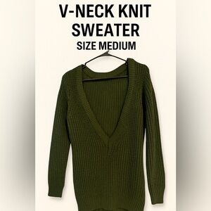Wet Seal Olive Green Knit Sweater‎ size Medium